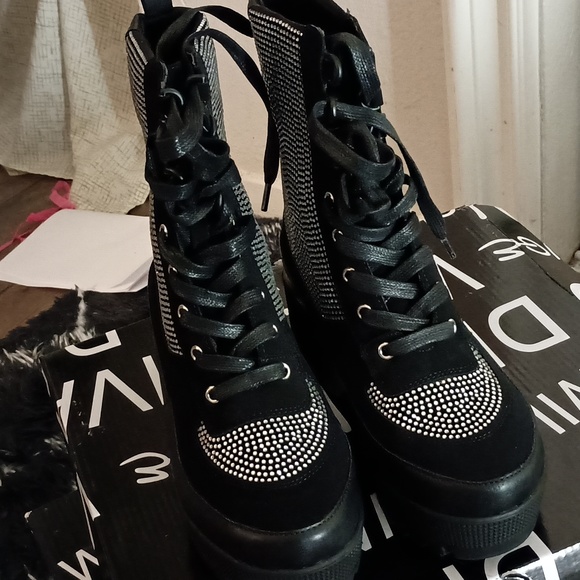 Black Rhinestone Booties - Picture 2 of 5